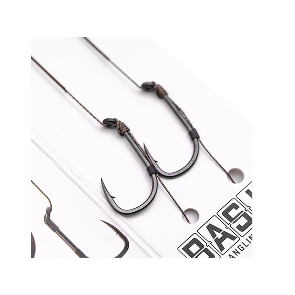 BASIX HAIR RIGS WIDE GAPE SIZE 6 18lb (KBX015) 