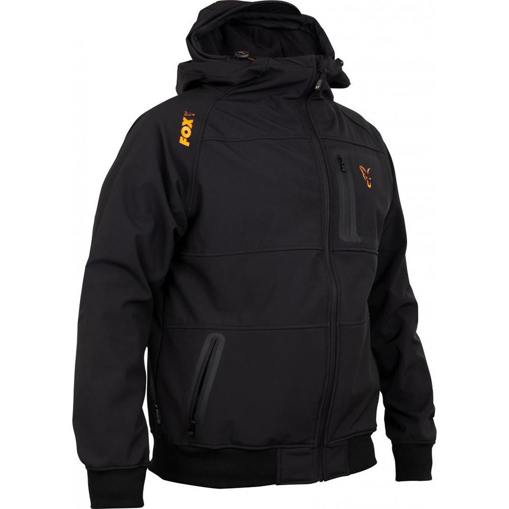 Fox collection Black / Orange Shell hoodie - S (CCL085) 