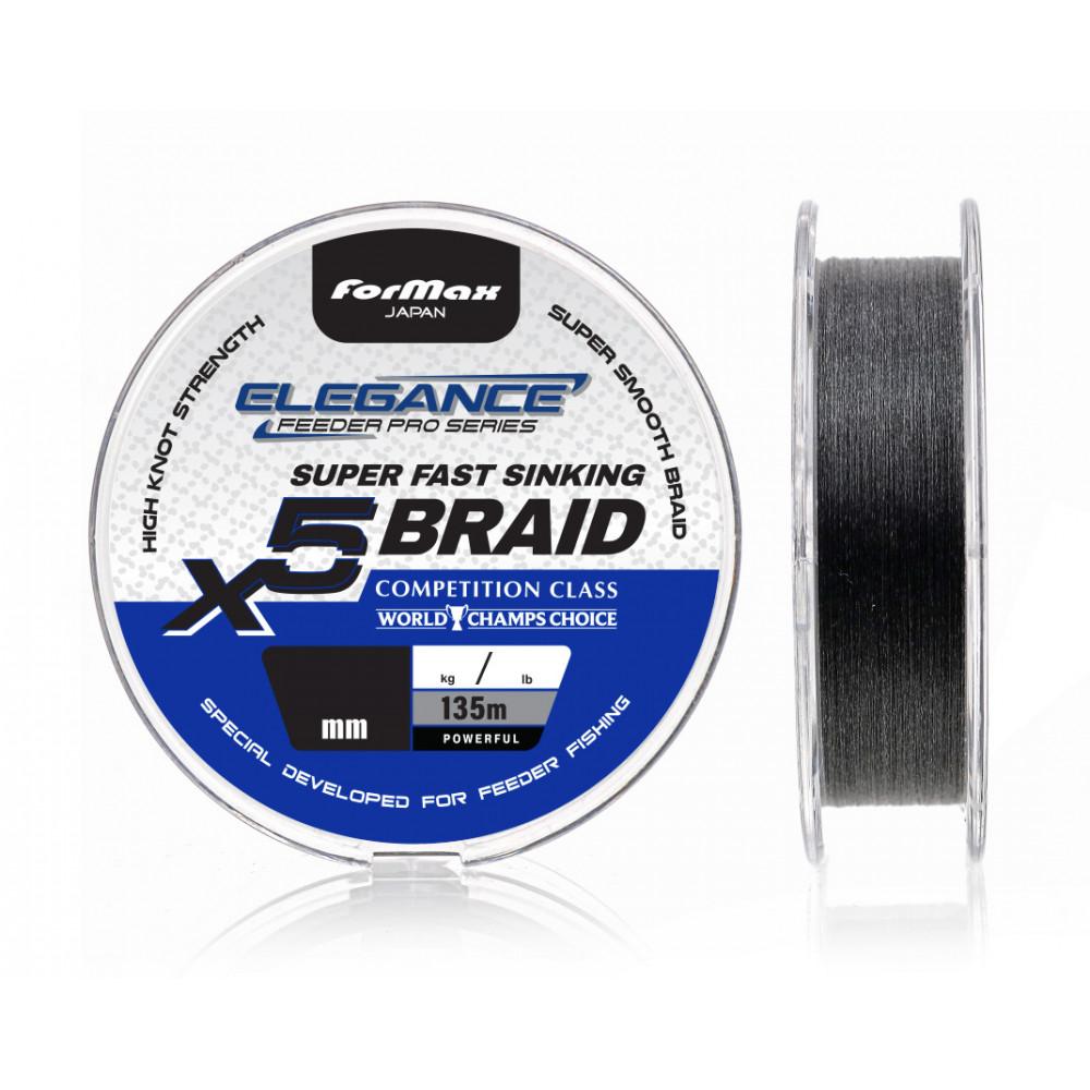 ELEGANCE FEEDER PRO FAST SINKING BRAID BLACK 135m 0.08mm 