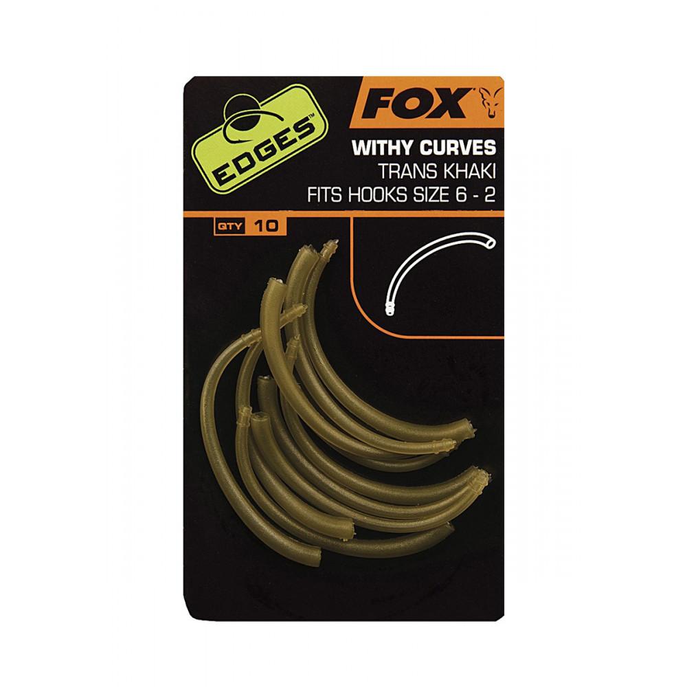 Edges Withy Curve adaptor hook sizes 6+ trans khaki x 10 (CAC562) 