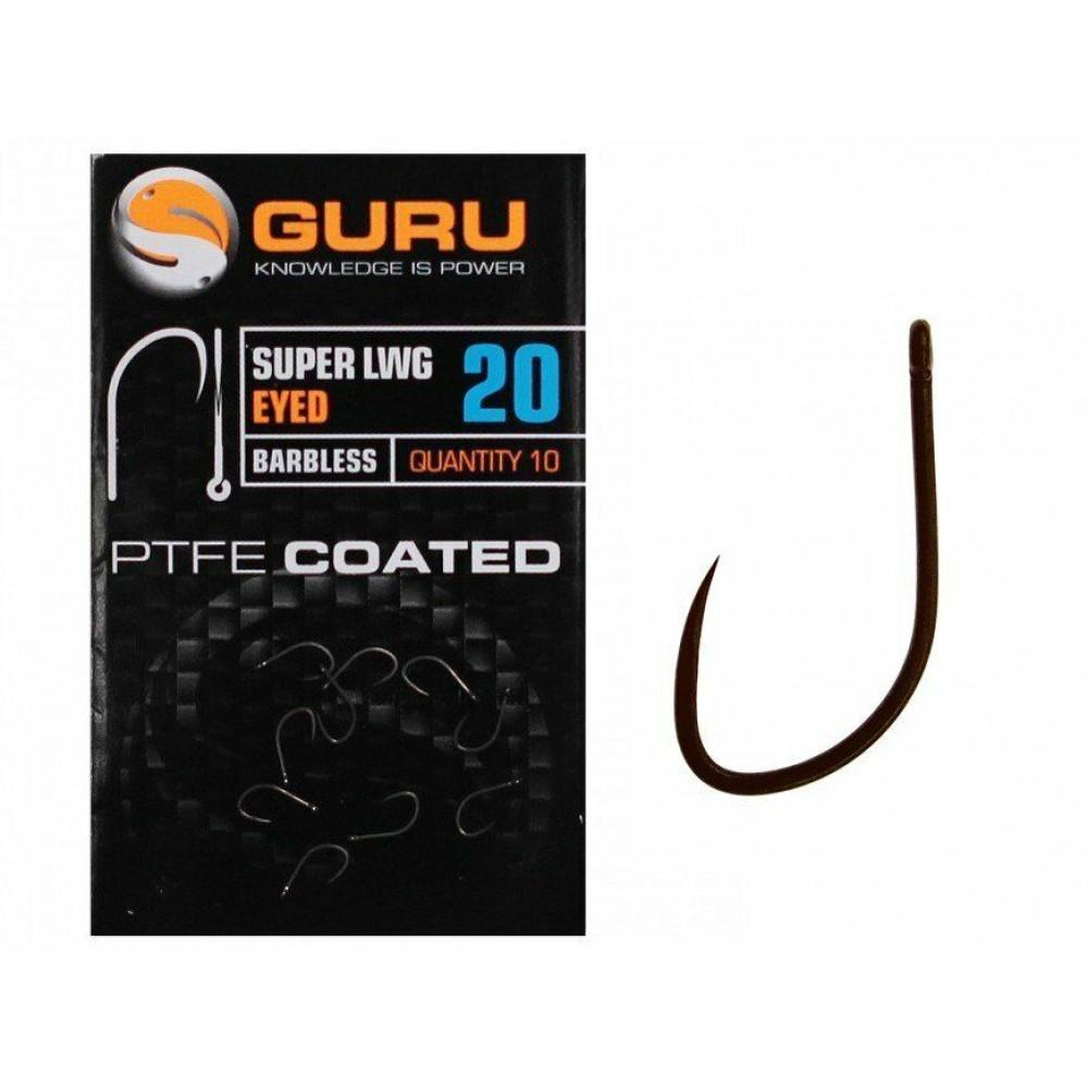 GURU SUPER LWG HOOK SIZE 18 (BARBLESS/EYED) (GSLW18) 