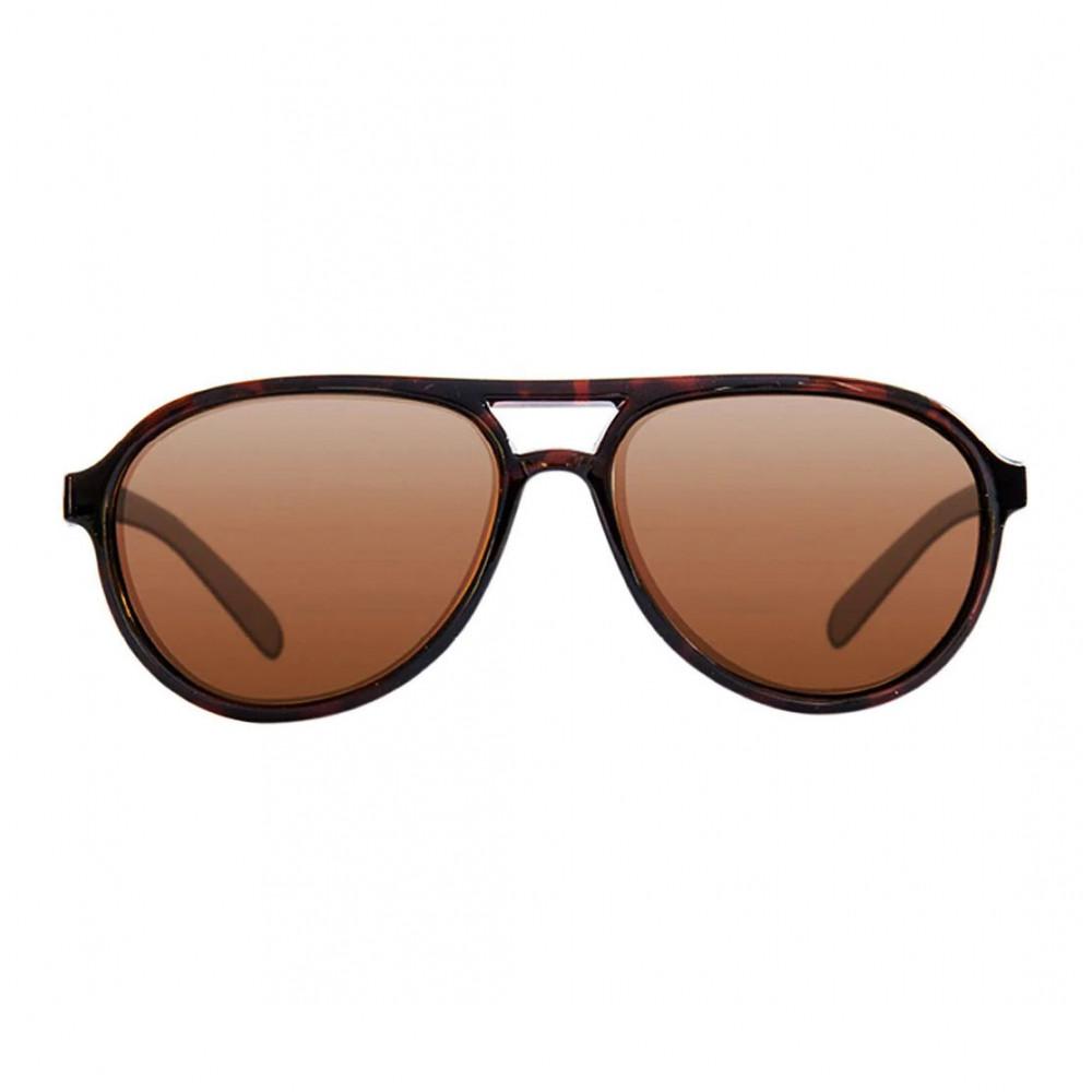 SUNGLASSES AVIATOR TORTOISE FRAME BROWN LENS (K4D04) 