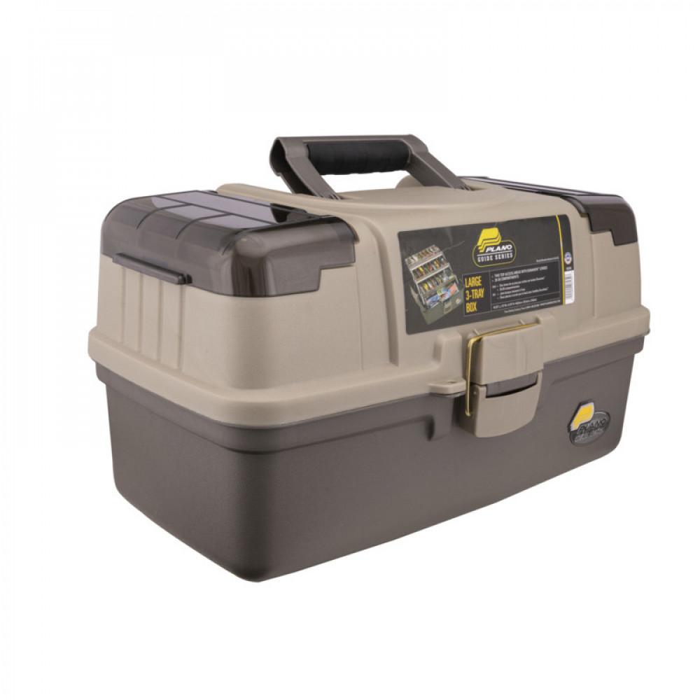 GUIDE SERIES TRAY TACKLE BOX 3-TRAY W/TOP ACCSS GRAPH/GRAY (PMC613403) 