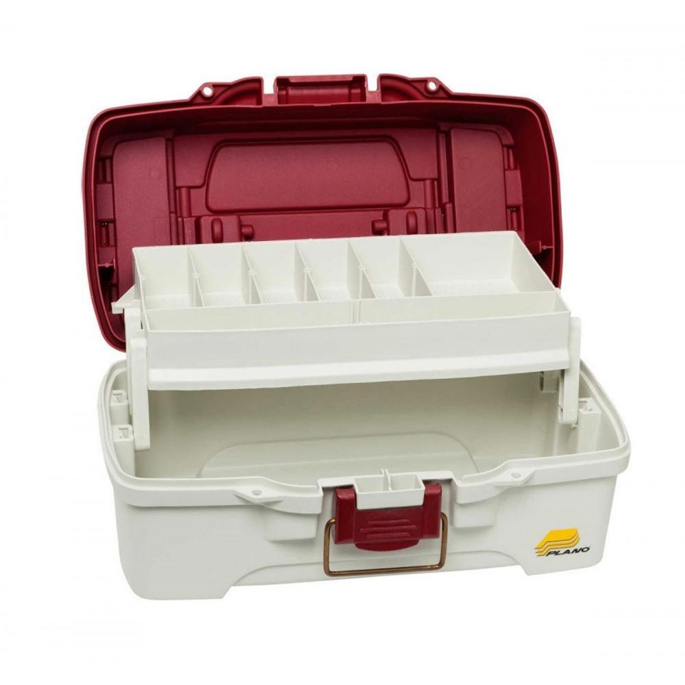 ONE-TRAY TACKLE BOX RED METALIC/OF-WHITE (PMC620106) 