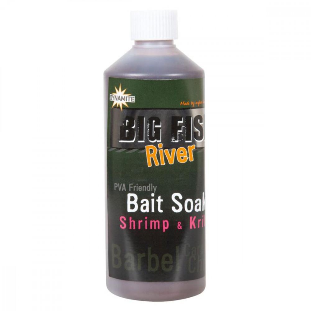 DYNAMITE BAITS Big Fish River Bait Soak - Shrimp & Krill 500ml (DY1378) 