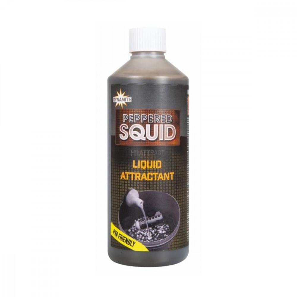 DYNAMITE BAITS Peppered Squid Liquid, 500ml (DY1688) 