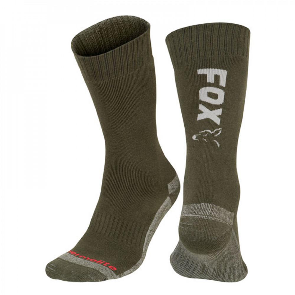 Fox Green / Silver Thermolite long sock 6 - 9 (Eu 40-43) (CFW118) 