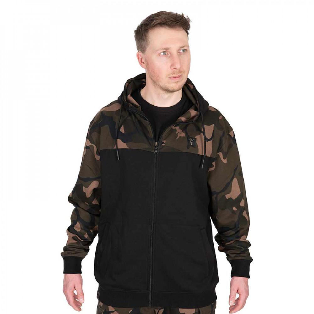 LW BLack / Camo Split Zip Hoody LGE (CFX293) 