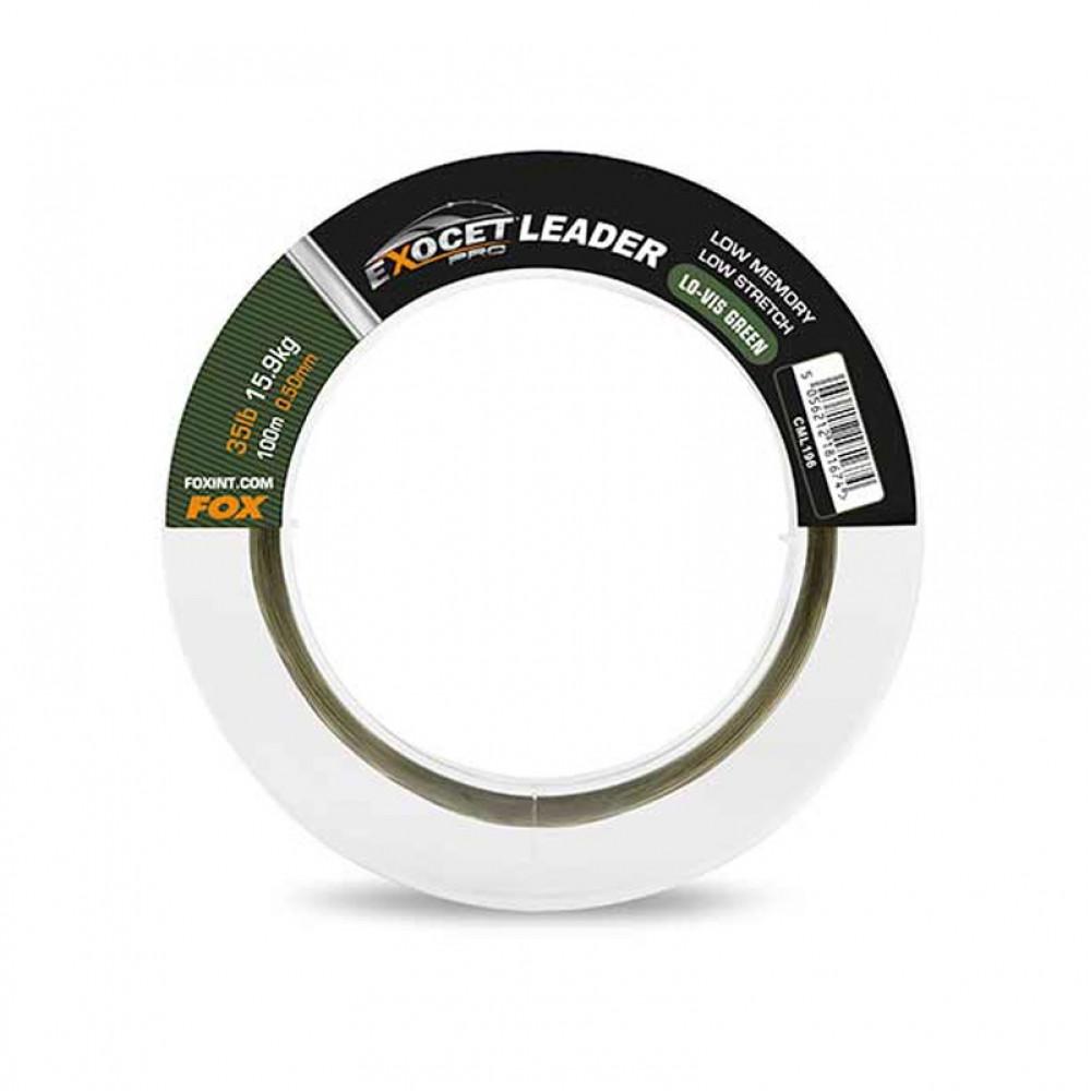 Exocet Pro (Low vis green) Leader 35lb (15.9kg) 0.50mm x 100m (CML196) 