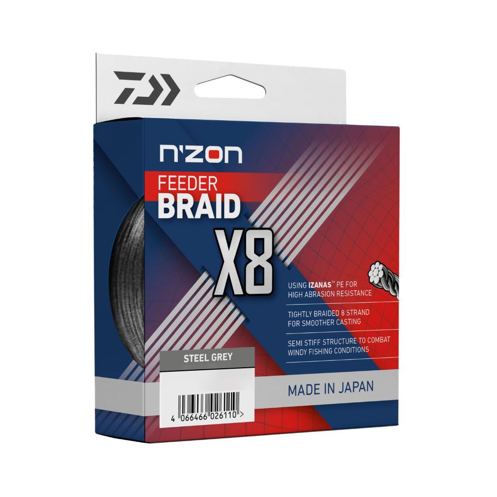 N'ZON X8 BRAID 0.12mm-300m STEEL GRAY (12410-312) 