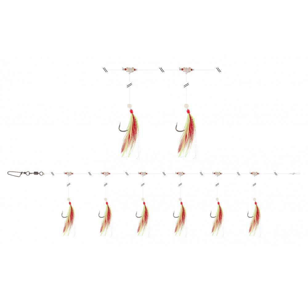 GRANDWAVE MACKEREL LEADER 360 2/0 GREEN RED (16517-210) 