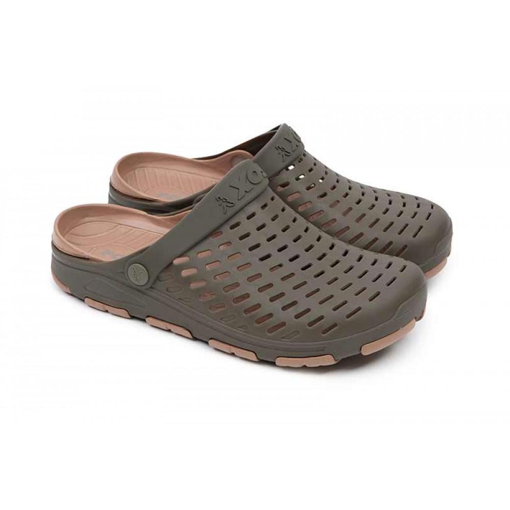 Fox Khaki Clogs - sz 9 / 43 (CFW212) 