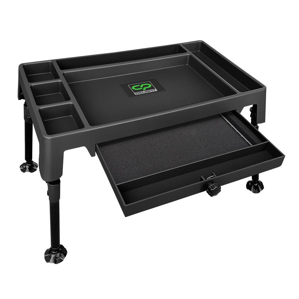 DELIGHT CARP BIVVY TABLE WITH RIG BOX BLACK (CPRP07BT) 