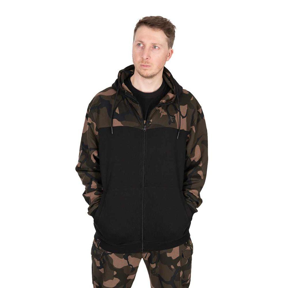 LW BLack / Camo Split Zip Hoody (CFX295) 