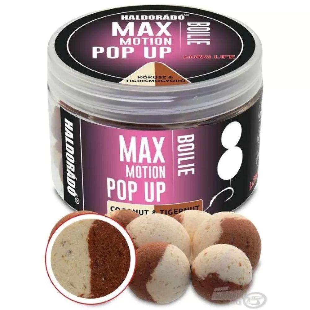 HALDORADO MAX MOTION Boilie Pop Up 16, 20mm - Kokos & Tigrov orah 