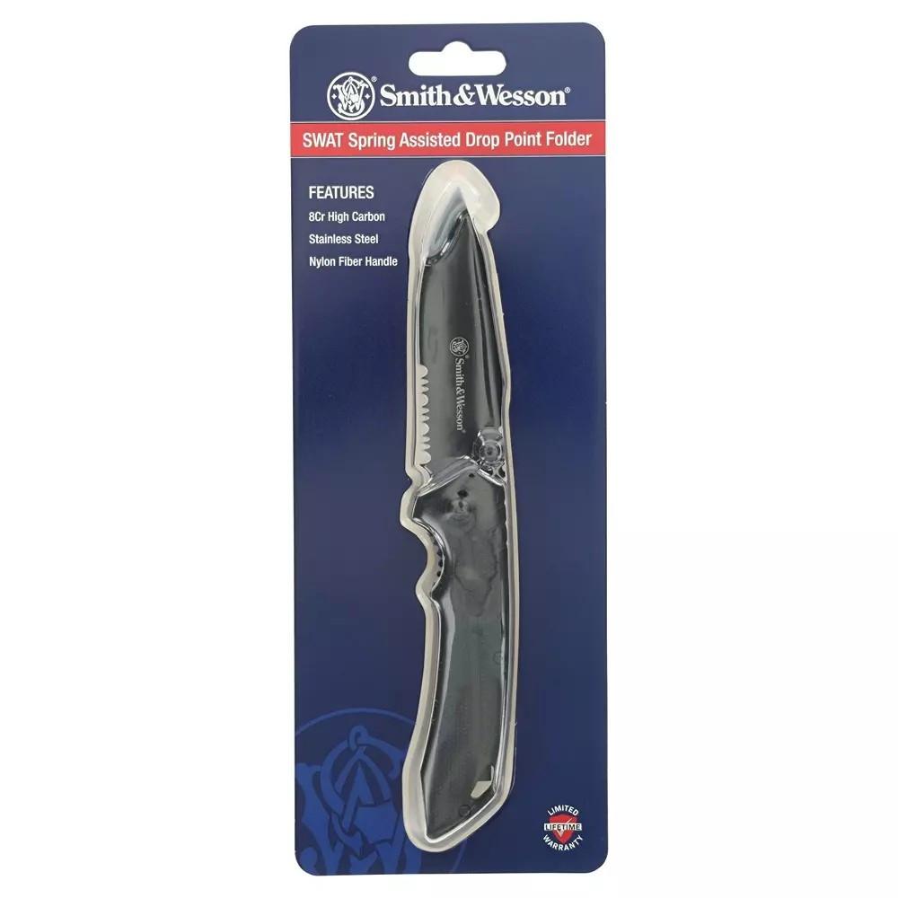 Smith & Wesson sklopivi dzepni noz Serrated Clip point blister 